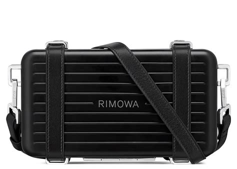 dior x rimowa personal clutch on strap aluminium